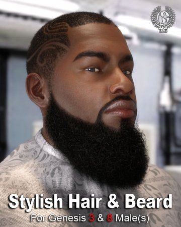 Stylish Hair And Beard For Genesis 3 And 8 Male S Daz Studio