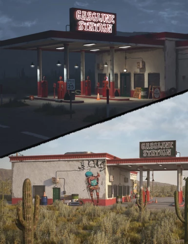 Wild Gas Station Daz Studio