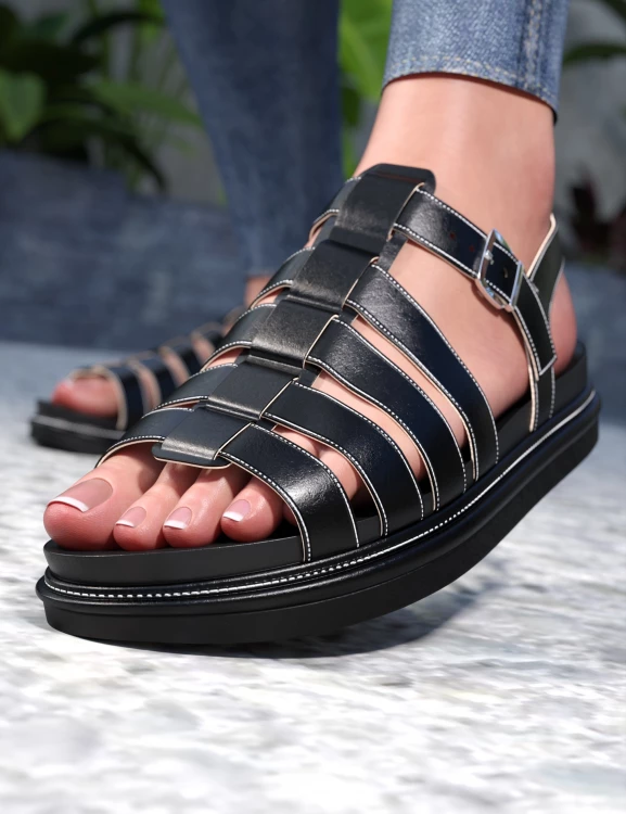 Hannah Platform Sandals For Genesis And Female Daz Studio