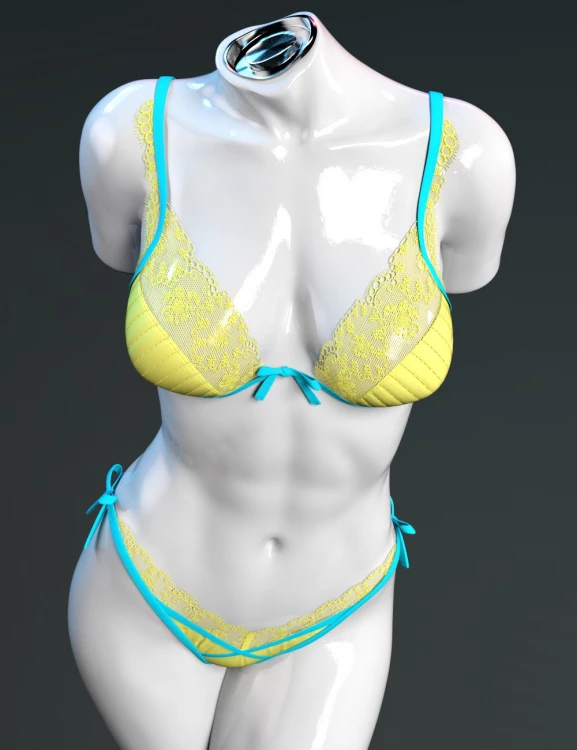 X Fashion Lace Colorblock Lingerie For Genesis 9 Daz Studio