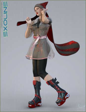 Exoline Boots and Accessories for Genesis 8 Female(s)