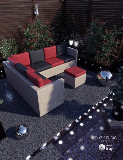 Contemporary garden shop furniture set