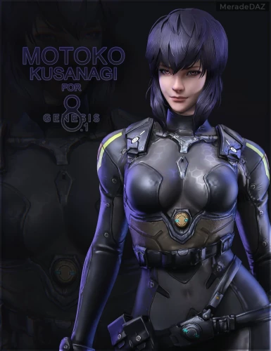 Motoko Kusanagi For Genesis 8 and 8.1 Female